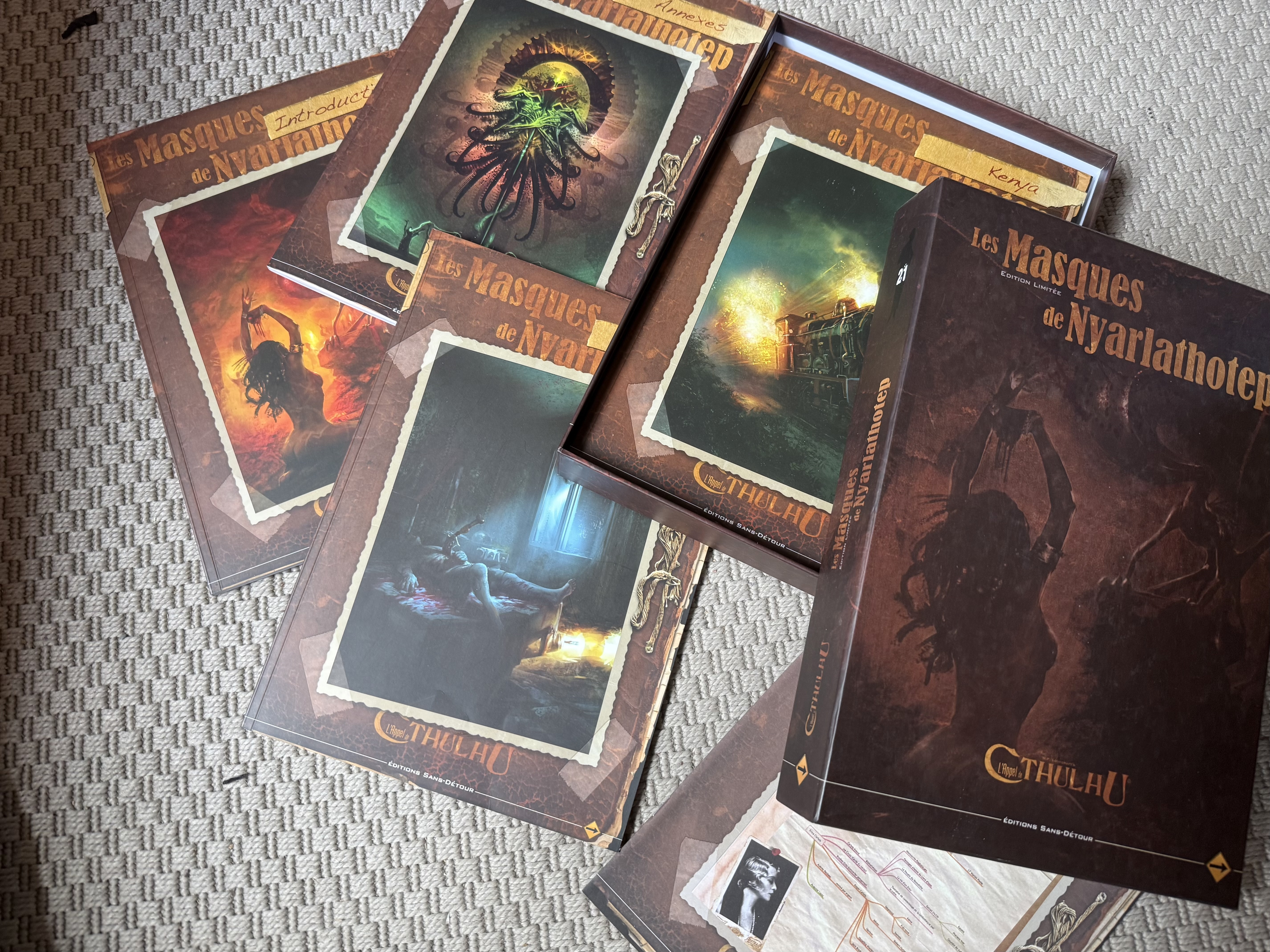 Les Masques de Nyarlathotep, campagne pour L’Appel de Cthulhu éditée par Sans-Détour